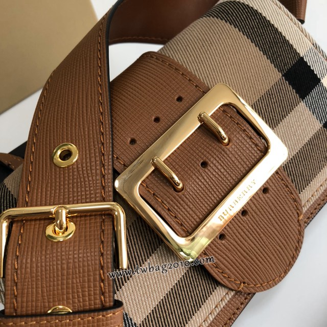 Burberry專門店新款搭扣包 巴寶莉精紡House格紋單肩斜挎女包 yxb1205
